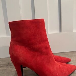 Nine West Bold Red Ankle Booties
